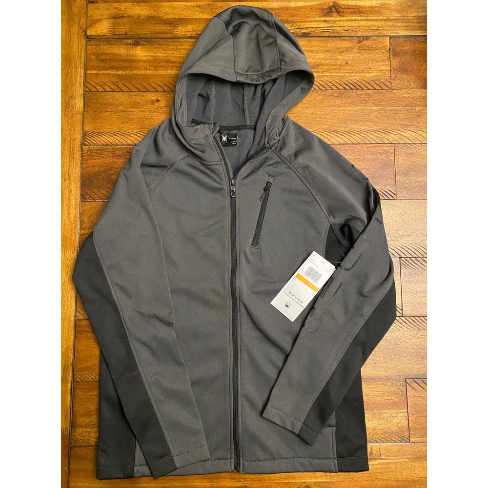 Spyder Men’s Small HydroWeb Gray Black Jacket NEW NWT S